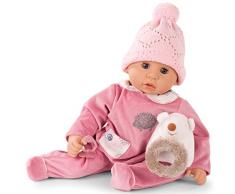 Götz 1961049 Cookie Igel Puppe - 48 cm große Babypuppe mit blauen Schlafaugen, ohne Haare und einem Weichkörper - 5-teiliges Set