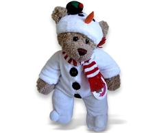 Baue Dein Bears Kleiderschrank Schneemann Fleece Teddy Kleidung passt Build A Bear Teddies (weiß)