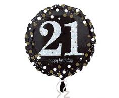 amscan 3323801 21. Geburtstag Folie Luftballons