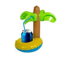 Folat 20293 Getränkehalter schwimmende Palme zum Aufblasen Mehrfarbig