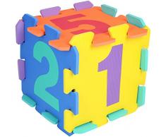 Bieco Puzzlematte, 20 tlg. | Spielmatte Baby | XXL Puzzle Kinder | Krabbeldecke Baby Spielmatte Kinder| Turnmatte Kinder | Kinder Teppiche | Krabbelmatte Baby | Buchstaben Lernen | Spielteppich jungen