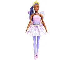 Barbie FXT02 - Dreamtopia Fee Puppe mit lila Haaren, Puppen Spielzeug und Puppenzubehör ab 3 Jahren
