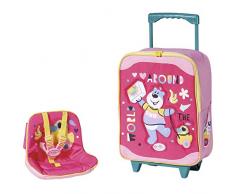 Zapf Creation 828441 BABY born Holiday Trolley mit Puppensitz Puppenzubehör, pink/bunt