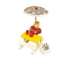 Rülke Holzspielzeug 22673 Puppenhauszubehör, holzfarben, gelb, Blumenmuster