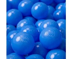 KiddyMoon 200 ∅ 6Cm Kinder Bälle Für Bällebad Spielbälle Baby Plastikbälle Made In EU, Blau