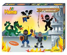 Hama 3145 - Geschenkpackung Ritter, ca. 4000 Bügelperlen und 2 Stiftplatten