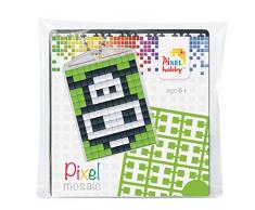 Pracht Creatives Hobby P23020 - Pixel Set Medaillon Kuh, Schlüsselring, Anhänger, für Kinder, Jungen und Mädchen, ideal als kleines Geschenk, Mitgebsel, für den Kindergeburtstag