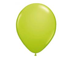 Folat Einfarbige metallic Luftballons apfelgrün 50er Pack