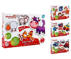 Globo Baby Puzzle, 4-in-1, Mehrfarbig, GLO1254