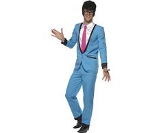 Smiffys, Herren Teddy Boy Kostüm, Hose, Jackett mit Mock Hemd und Krawatte, Größe: M, 39963