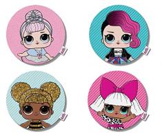 Joy Toy- L.O.L 59067S3-L.O.L. Surprise Rotondo Plüschtier 29x8x29 cm, Kissen, Mehrfarbig, 59067S3