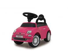Jamara 460436 Rutscher FIAT 500-offiziell lizenziert, Kofferraum unter der Sitzfläche, Schub-und Haltegriff, Verschiedene Sounds, Hupe, originalgetreue Optik, Wertige Verarbeitung, pink