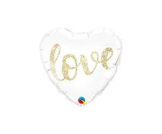 Unbekannt Folienballon * Love * für die Hochzeit oder Valentinstag // Folien Ballon Deko Ballongas Geburtstag Hochzeitstag Eltern Nachwuchs Geschenk Liebe Gold Schriftzug