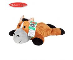 Melissa & Doug 40702 Horse Puppets and Cuddle Plush Kuschelpferd Jumbo Plüschtier (Wiederverwendbare Aktivitätskarte, Name), Nylon/A