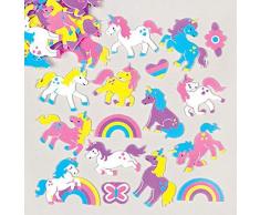 Baker Ross AG781 Einhörner Moosgummi Aufkleber für Bastel-und Kunstprojekte, Karten, Partytüten und Dekorationen für Kinder (120 Stück)