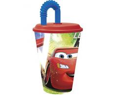 Cars 22930 Trinkbecher mit Deckel und Trinkhalm 430 ml (Stor 22930)