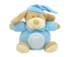 Kögler 20337 Plüschtier mit Nachtlicht, Hund in blau, LED Lampe mit harmonischem Farbwechsel, ca. 24 x 25 cm groß, kuschelig weiche Einschlafhilfe für Babys und Kleinkinder