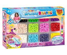 CRAZE SPLASH BEADYS Refill-Box Nachfüllpack Girls Ersatzperlen Zubehör Perlen zum Stecken Bügelperlen ohne Bügeln 59440