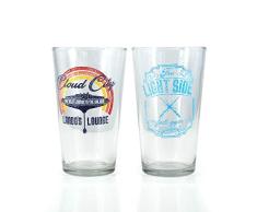 STAR WARS Pint Glass Set | Landos Lounge & Jedi Gym Pint Glasses | Set of 2