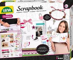 Lena 42331 - Bastelset Scrapbook groß, Komplettset mit Sammelalbum, Schloss, 22 Stickerbögen mit 370 Motiven, Fotoecken, Klammerschleifen und Zubehör für Armbänder, Kreativset für Kinder ab 8 Jahre