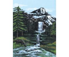 Royal & Langnickel PCS1 - Malen nach Zahlen Künstler Leinwand Serie - Wasserfall in den Bergen Large