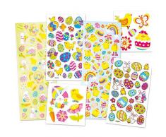 Baker Ross Vorteilspackung Aufkleber zu Ostern - Osterhase Osterei Küken - Sticker Set für Kinder (1Stück)