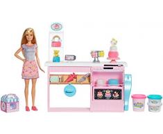 Barbie GFP59 - Backspaß Torten Bäckerei und Puppe Spielset, Kreativ Spielzeug ab 4 Jahren