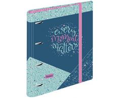 Sportandem- Carpeblock Tandem Moment Ordner 4 A4 Schule mit Gummi, Ringbuch für Jugendliche mit hartem Deckel aus hochwertigem Karton, Maße: 25,5 x 32 x 6 cm, Farbe c2 (SPTD259163)