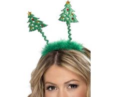 Smiffys Unisex Christbaum Bommel auf Haarreif, One Size, Grün, 38462