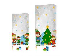 Ursus 5730000 - Geschenk Bodenbeutel Wichtel, 11,5 x 19 cm, 10 Stück, bunt