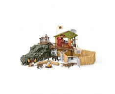 Schleich 42350 - Dschungel Forschungsstation Croco - Spielzeug