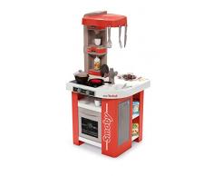 Smoby 311042 Tefal Studio Küche, Spielküche, Kinderküche, Spielzeugküche, für Kinder ab 3 Jahren, rot