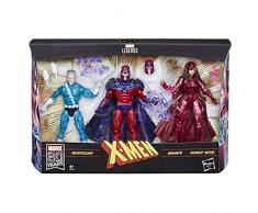 Hasbro Exklusive 15 cm große Marvel Legends Serie Family Matters 3er-Pack mit Magneto, Quicksilver und Scarlet Witch Action-Figuren