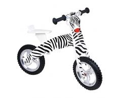 small Foot 1168 Laufrad Zebra aus Holz, schult den Gleichgewichtssinn und bereitet auf das Fahrradfahren vor