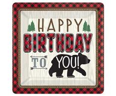 Amscan International 592150 Teller aus Papier und Kunststoff, 25 cm