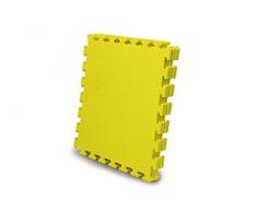 Jamara 460418 - Puzzlematten gelb 50 x 50 cm 4tlg. - kinderleichtes Stecksystem, ca. 1 x 1m, erweiterbar, geeignet als Spielmatte / Kälteschutz, rutschsicherer Untergrund, abwaschbar, strapazierfähig