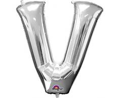 Amscan 3298901 86,4 Buchstabe V Super Shape Folienballon