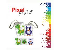 Pracht Creatives Hobby P90024-00505 - Pixel Spaß Bastelset 5, für 2 Medaillons, Schlüsselanhänger, für Kinder, Jungen und Mädchen, als kleines Geschenk, Mitgebsel, für den Kindergeburtstag