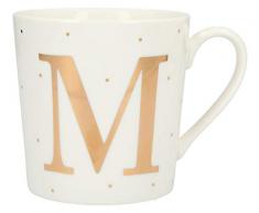 Depesche 5909.039 Tasse mit Henkel, aus Porzellan, 300 ml, mit Aufschrift, M, Mehrfarbig