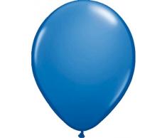 Folat Einfarbige metallic Luftballons blau 50er Pack