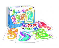 Sentosphere 00693 Aquarellum Junior, Malset für Kinder, Motiv Drachen, Bastelset, Kreativ-Set, DIY