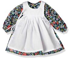 Puppenmode Sturm 8836-2 Kleid mit weißer Schürze für Puppen