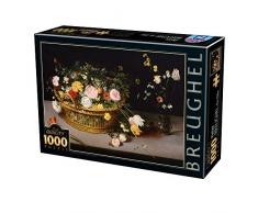 D-Toys Puzzle 75833/BR 04 1000 pcs Breughel The Elder Flowers in a Basket and a Vase