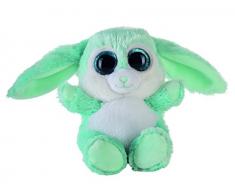 Bauer Spielwaren Blickfänger Glitter Hase: Flauschiges Kuscheltier mit Glitzer-Augen, ideal auch als Smartphone-Halter, 15 cm, türkis (14237)