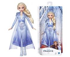 Hasbro Disney Die Eiskönigin II Elsa Puppe mit langem blondem Haar und blauem Outfit E6709ES0