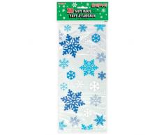 Unique Party 51002 Tischdecke, Kunststoff, Transparent, Weihnachten, Schneeflocken, 213 cm x 137 cm