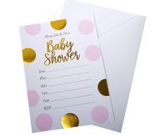Neviti Muster funktioniert – Baby Dusche Einladungen mit Umschlägen, Pink, 10 Stück