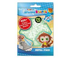 CRAZE SPLASH BEADYS Nachfüllpack Ersatzperlen Nachfüll-Set weiß leuchtend glow in the dark Bügelperlen ohne Bügeln 11874
