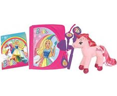 Lexibook SD15BBY Mattel Barbie, Elektronisches Geheimtagebuch mit Licht und Ton, Einhorn Plüsch, Notizbuch, Zauberschlüssel, Kugelschreiber Stift und Medaillon, Spielzeug für Mädchen Kinder, Pink/Lila
