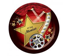 Forum Novelties X75862 Im Kino Dessertteller, Bunt, Mehrfarbig, Einheitsgröße